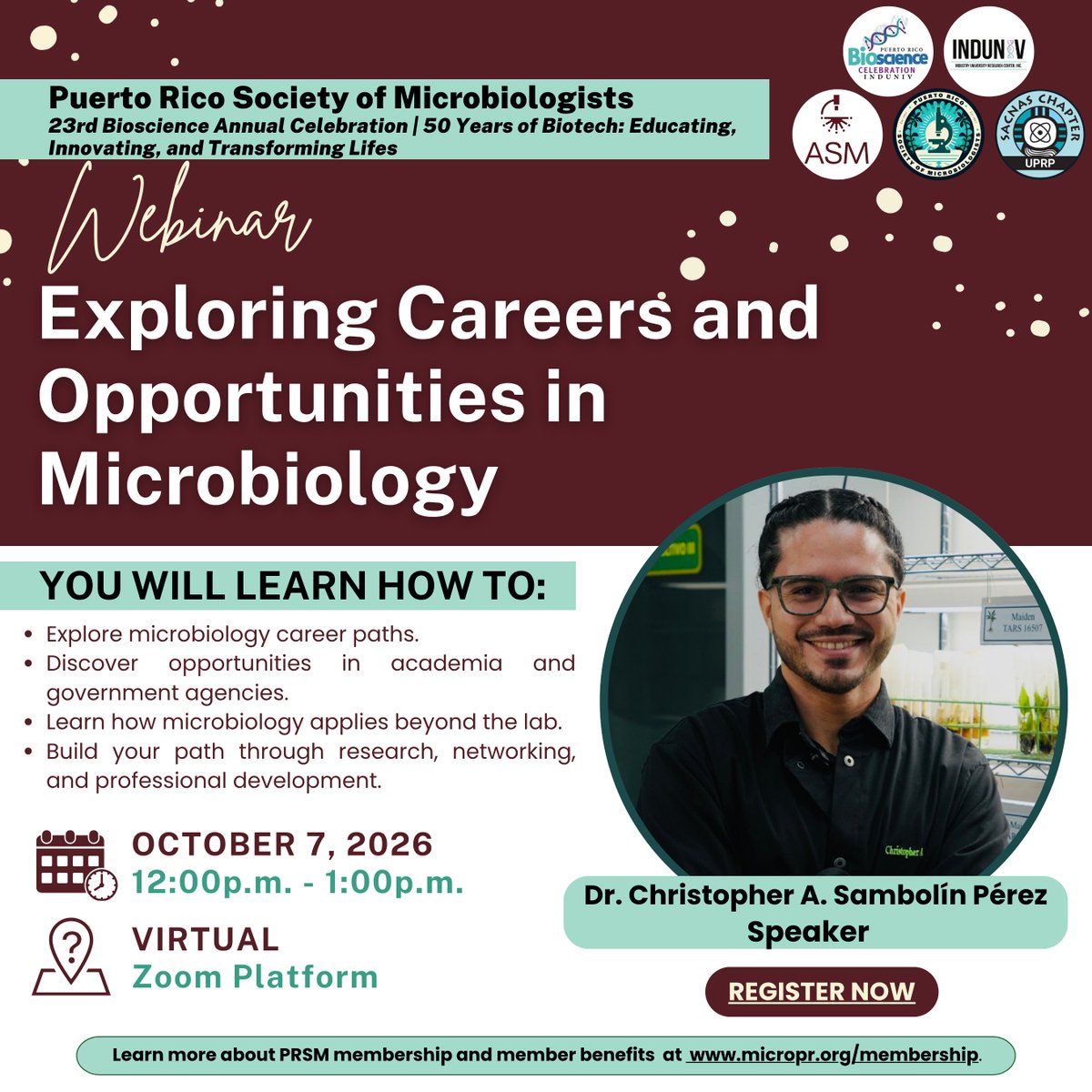 micropr_org's tweet photo. ¡Explora las múltiples posibilidades profesionales que ofrece la microbiología!

🔗 Regístrate aquí: https://t.co/x4GbDLjn1b https://t.co/kIATjZcN2C