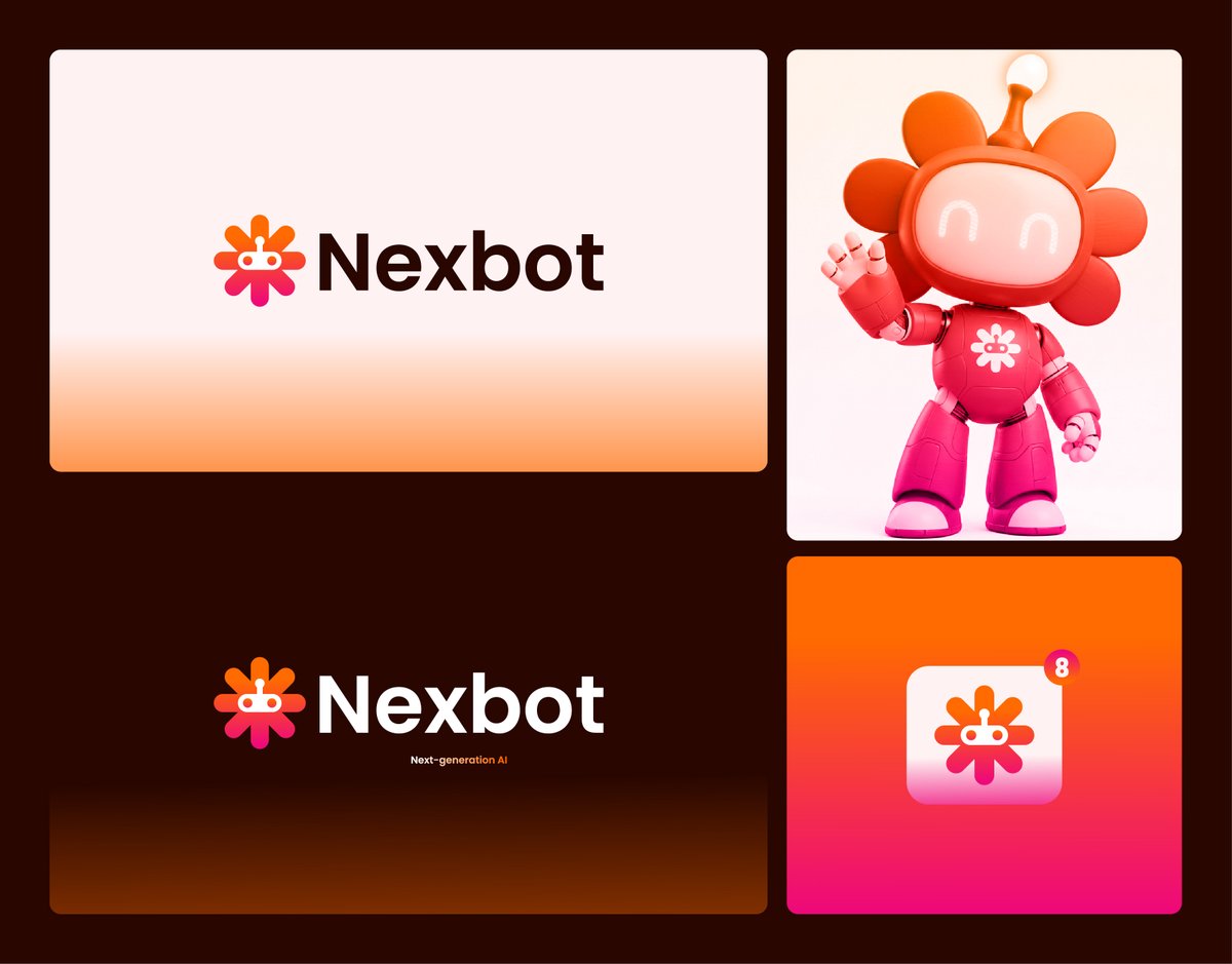 tiwary_sourav5's tweet photo. Check out this project on @Behance: "Nexbot Robotics Logo, AI Company, Tech Startup" https://t.co/Ipo7Fbdb5V
#Nexbot #AI #ArtificialIntelligence #AIRobotics #Robotics #AIDesign #AICompany #TechBranding #TechLogo #TechnologyLogo #RobotLogo https://t.co/uwzuP9W6Oa