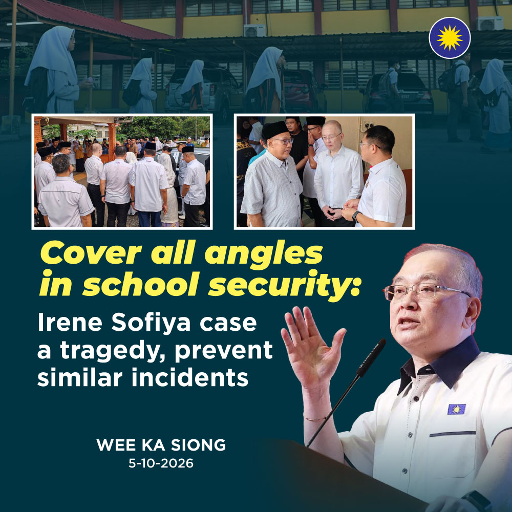 MCAHQ's tweet photo. The Ayer Hitam MP said the case was tragic and called for a thorough review of security measures to prevent similar incidents from recurring.

-The Star-
https://t.co/CFVObh4geL https://t.co/C4u6qG6WxE