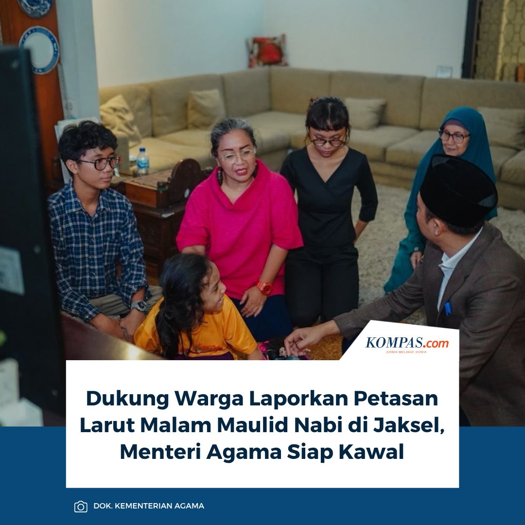 kompascom's tweet photo. Baca di sini: https://t.co/mIABBOvrzC

Warga yang mengeluhkan penggunaan kembang api atau petasan hingga melewati tengah malam dalam acara Maulid Nabi di Pondok Pinang, Jakarta Selatan, Sabtu (3/10/2026), mendapat dukungan dari Menteri Agama Nasaruddin Umar untuk menempuh jalur hukum.

~KQ #PetasanMaulidNabi[2026100523425321]