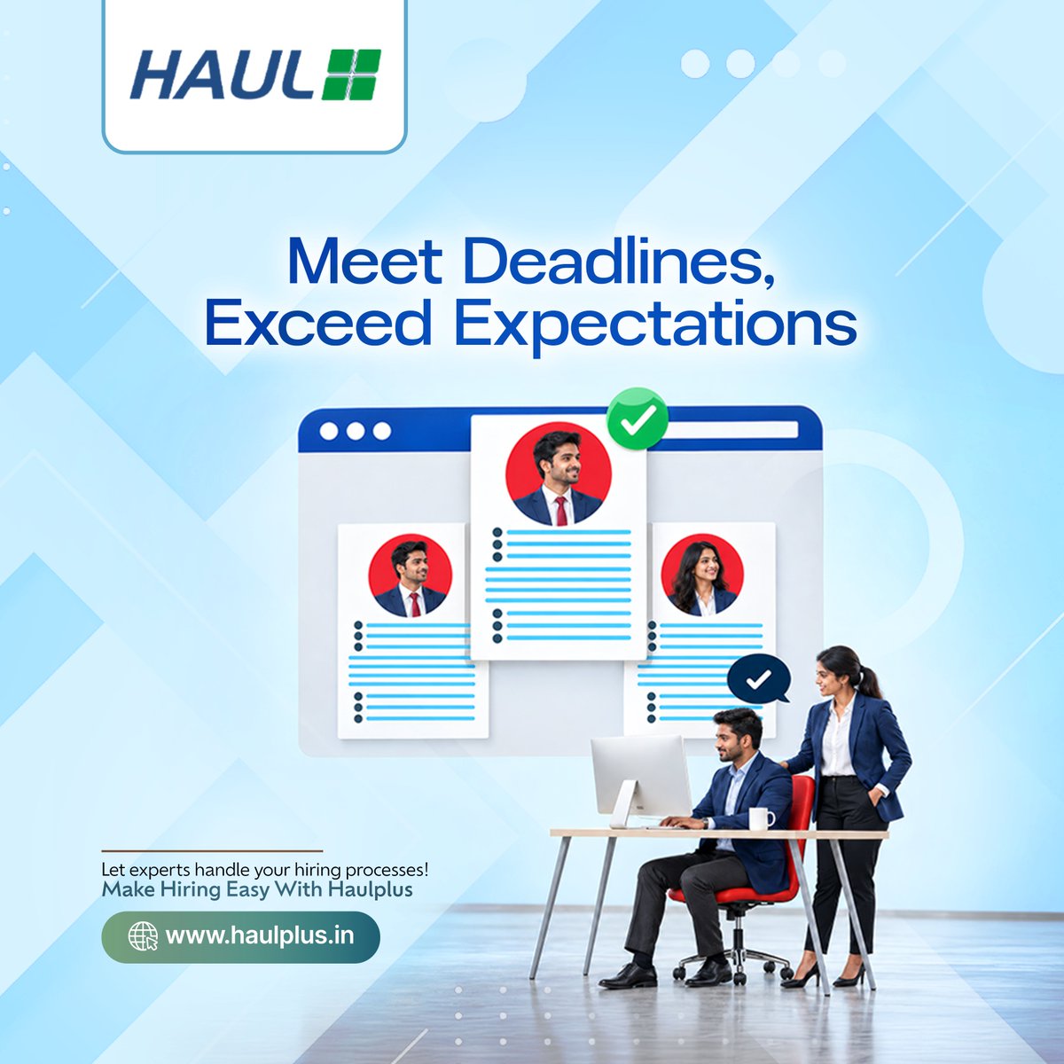 HaulPlus's tweet photo. Let the experts at HaulPlus handle your hiring processes with efficient screening, smart talent sourcing, and end-to-end recruitment support.
Call us now at 7030954100 or visit https://t.co/oGL7uPoCqy
#MakeHiringEasy #SmartHiring #TalentAcquisition #RecruitmentSolutions https://t.co/uBG5B5DeXf