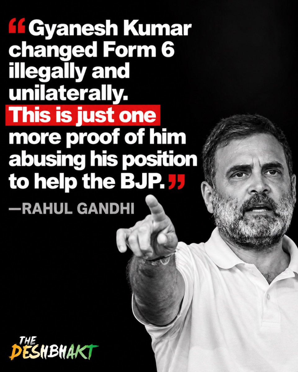 TheDeshBhakt's tweet photo. It’s not just the opposition or the newspapers - even the Supreme Court of India cannot ignore the mountain of evidence against Gyanesh.
If he doesn’t go and the EC isn’t repaired by a joint opposition effort …. then we can kiss our democracy good bye. https://t.co/zsf8mL4t2E