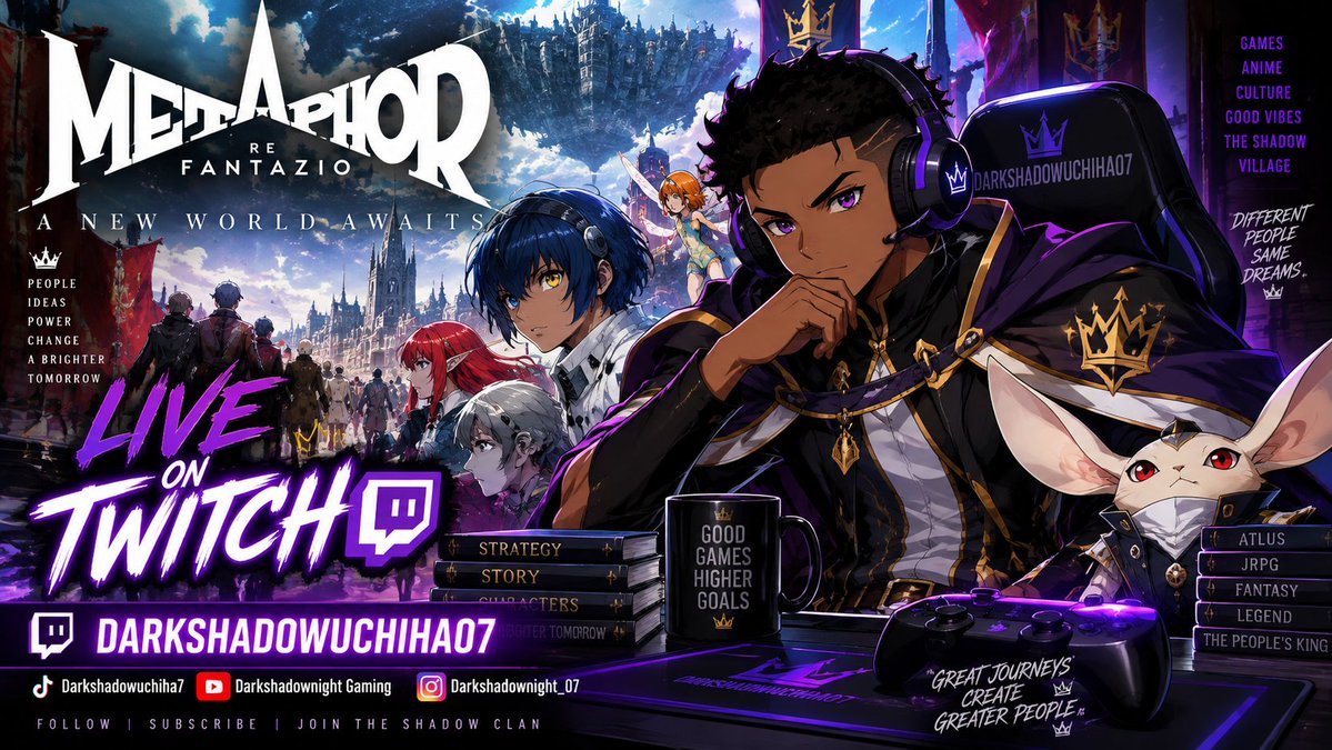 darkshadownite's tweet photo. It about that time your highkage is live tonight on twitch playing metaphor refantazio and time for the battle for the π.
https://t.co/CoSI1D39en
#metaphorrefantazio #blackstreamer #twitchstreamer #420gamer #420gaming #rpggamer #atlus #jrpg #blackgamers #blackgaming #twitch https://t.co/6IcJjlGeUw