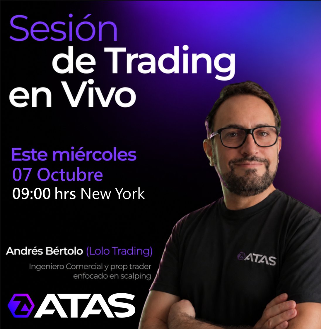 lolo_trading's tweet photo. 📅 SALA DE TRADING EN VIVO 🕒Miércoles 07 de Octubre de 2026 – 09:00 hrs New York
Link: https://t.co/rhSE1V8Lt7 https://t.co/04oxjw5Sbx