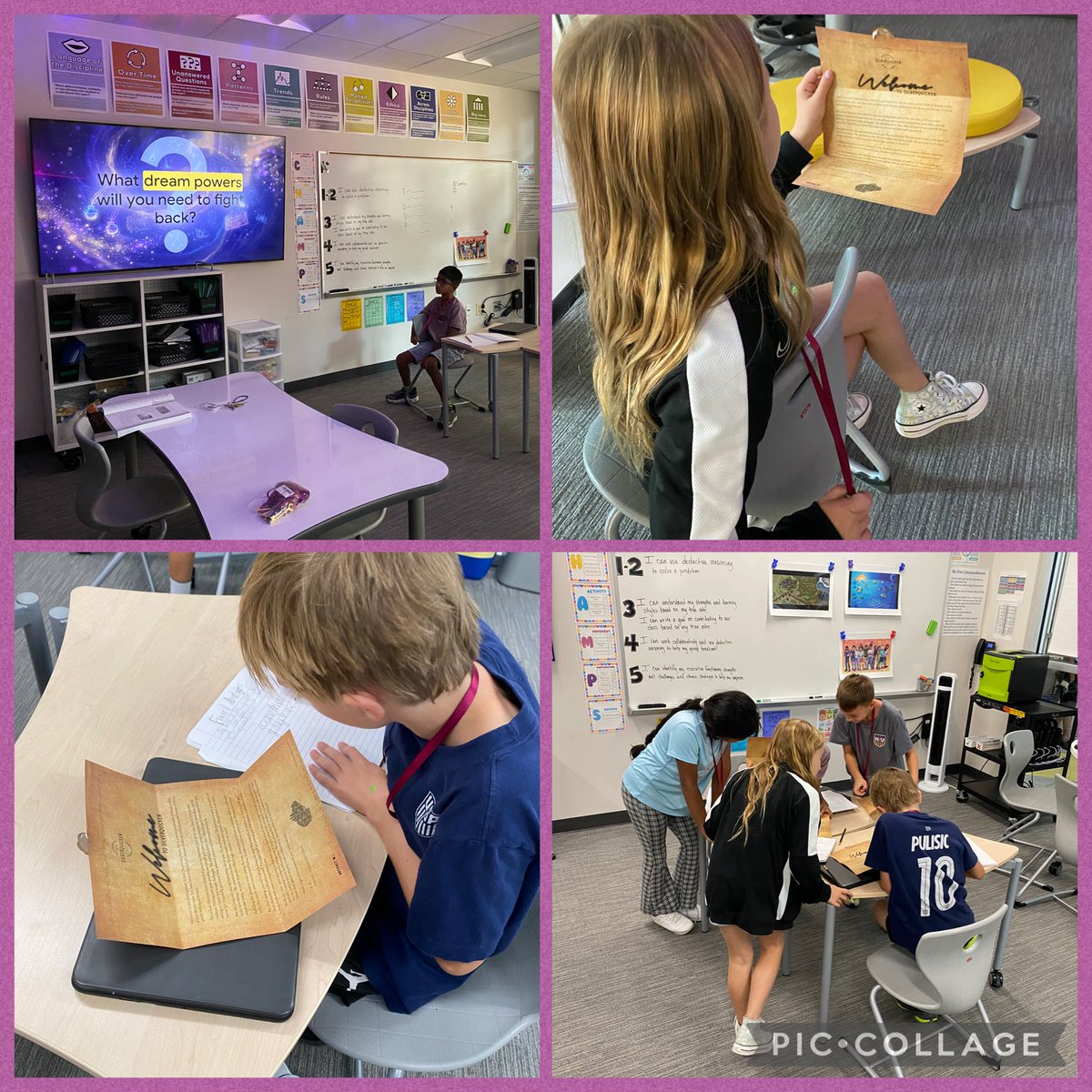 MrsBakerEdu's tweet photo. #4thgrade Ss @smithelem_Noel & @TadlockElem were introduced to the world of @silverquicken with their welcome letters. Ss were thrilled, but then quickly realized their 1st challenge had already begun! 🗝️ #FISDQUEST #smithstrong #TadlockSparkles @FISDAdvAcad https://t.co/0IzAPVcu5X