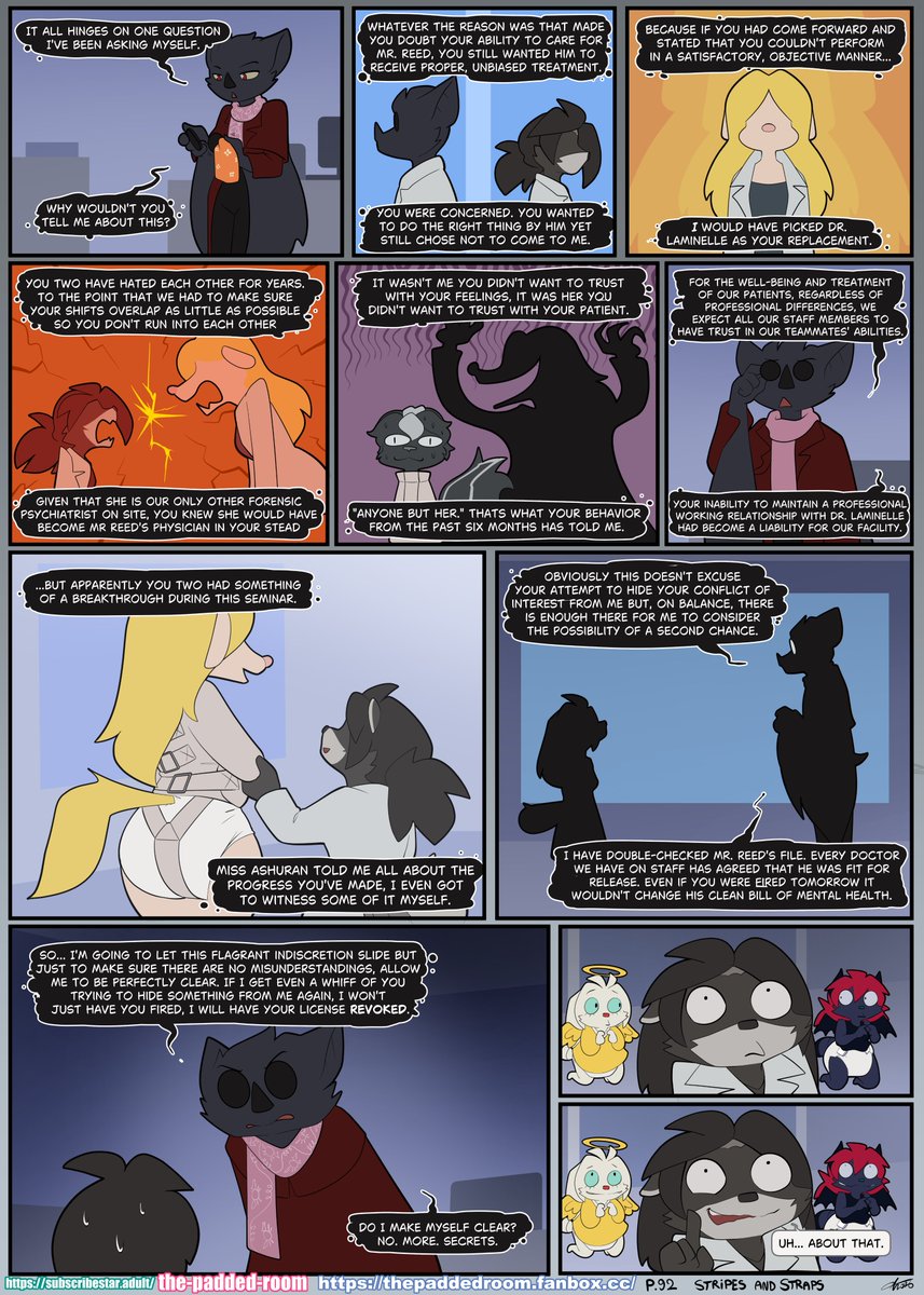 room_padded's tweet photo. Stripes and Straps Page 92
You can find the five next pages on my Substar OR my Pixiv Fanbox, a new page is uploaded every monday!
-> https://t.co/3IT48dLz0o <-
-> https://t.co/SwhVzv8MDL <- https://t.co/DEuIY2gBhm