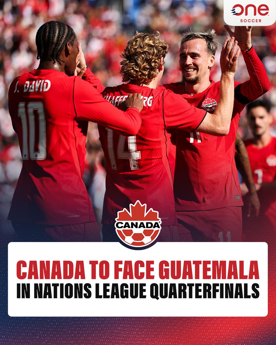 onesoccer's tweet photo. CONFIRMED: The #CanMNT 🇨🇦 will face Guatemala in a two-legged Concacaf Nations League quarterfinals series ⚔️

The second leg will be played at BMO Field in Toronto on November 16 🏟️ https://t.co/godQqlJ62Z