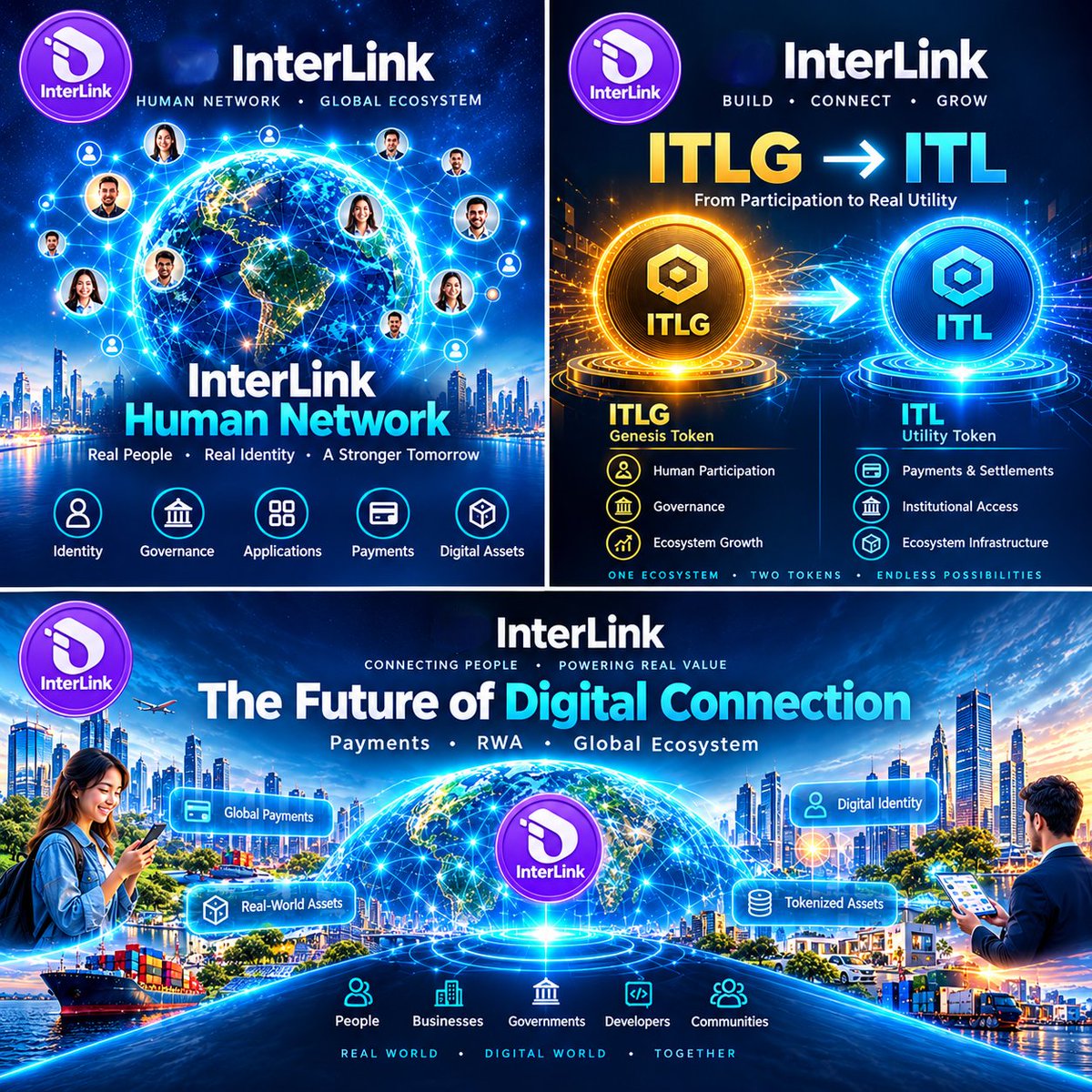 ModemUmapa47360's tweet photo. 🚀 The Future of Digital Connection is Here! 🌐
​InterLink is building a global ecosystem powered by real identity, payments, RWA, and blockchain technology. ⚡
​From ITLG (Genesis Token) to ITL (Utility Token) — transitioning from participation to real utility! 💎
#InterLink # https://t.co/gDnUD7Gg8q
