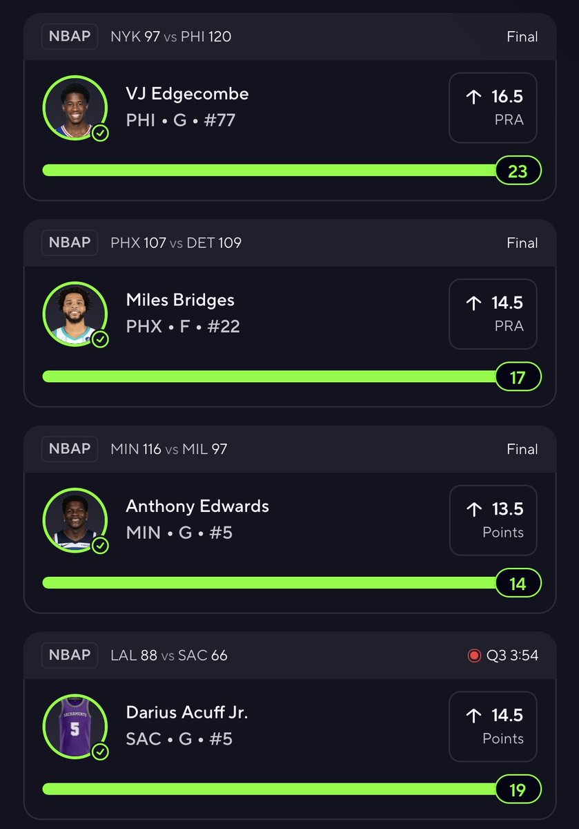 rakemjackson's tweet photo. Darius w/ the 1H cash 🔥✅
8/14 FG.. Killer.. 10x secured 

#NBAPreseason #PrizePicks https://t.co/iAyKaJxc1i