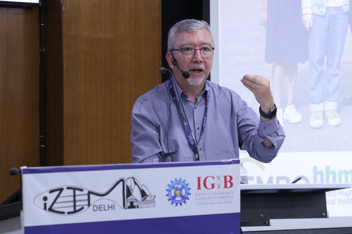 IGIBSocial's tweet photo. Great talk by @mayor_lab about building the quantitative atlas of cell shapes and sizes, and how shape of the cells is consequentual to fate determination during zebrafish development. EMBO Global Lecture at the 6th Indian Zebrafish Investigators Meeting.  

#IZIM2026

@mayor_lab @ChetanaX   @shruthy_suresh @tnv_lab
@SouvikM29933298 @CSIR_IND @EMBO