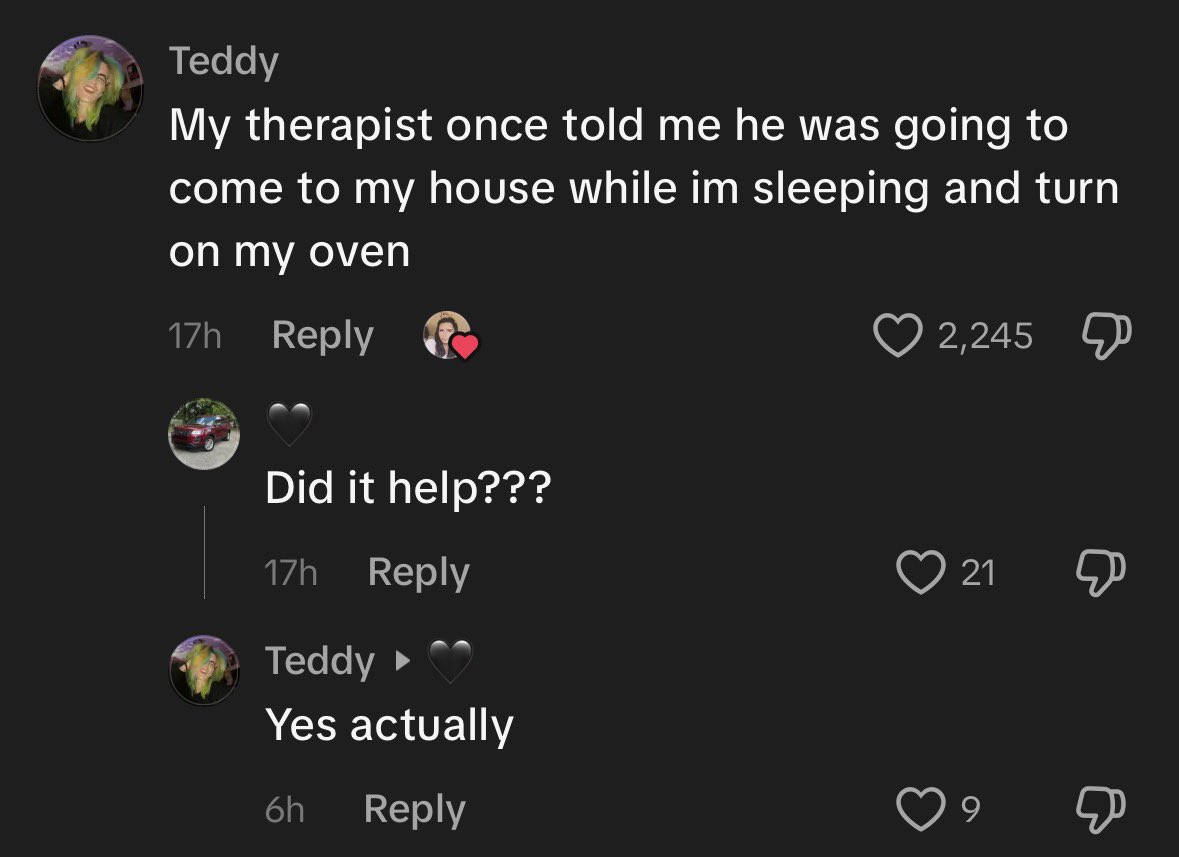 venusiiaa's tweet photo. I’m reading this tiktok comment section about what people have done in OCD therapy and I may have found my new occupation https://t.co/3f1P6u1hZ0
