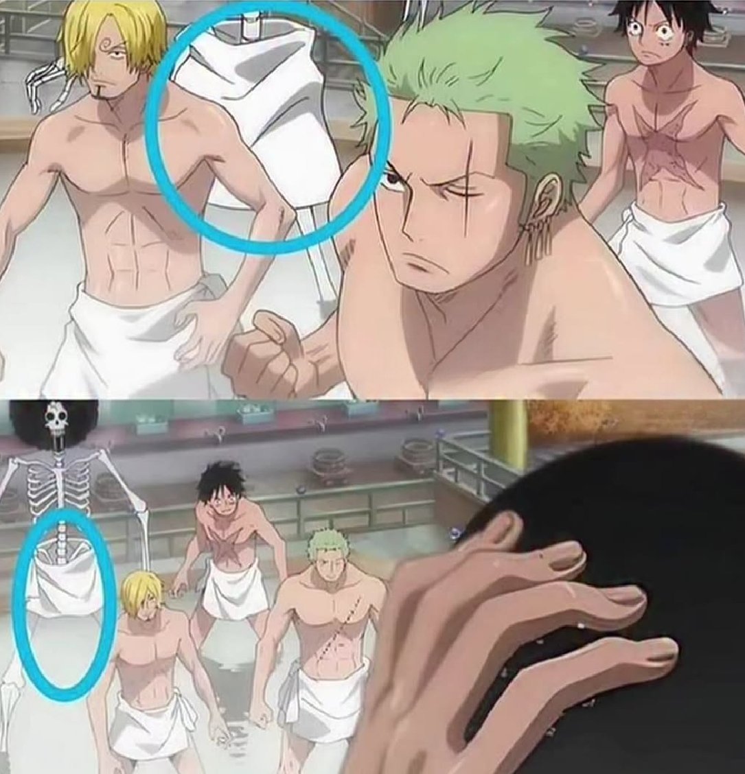 AnimexTwts's tweet photo. What is Brook even covering here 😭 https://t.co/TE0EHnWssT