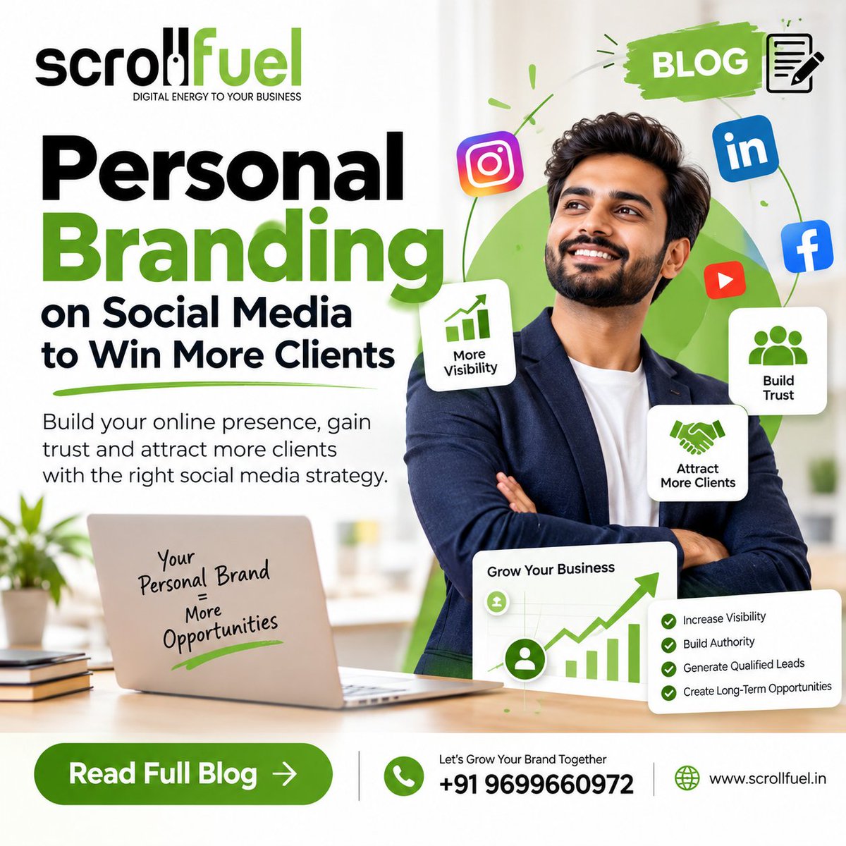 scrollfuel's tweet photo. Personal Branding on Social Media to Win More Clients
Do you post on social media but still do not get enquiries?
Often the problem is not the number of posts. It is that people do not know what you stand for

https://t.co/Kv5X8D40eI

 #DigitalMarketingAgencyInNagpur #ScrollFuel https://t.co/T8o11eKJJU
