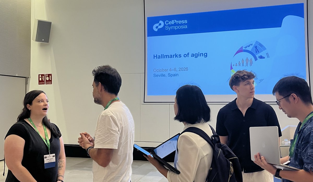 CellPressEvents's tweet photo. Cell Press editors from @CellCellPress, @Cell_Metabolism, @CellReports, @CellStemCell, and @cellpressblue  answered attendee questions ranging from AI’s impact on publishing to Cell Press' multi-journal submission. Then came 1-1 editor meet-and-greets! #CSAging2026 https://t.co/DZael6AWFy