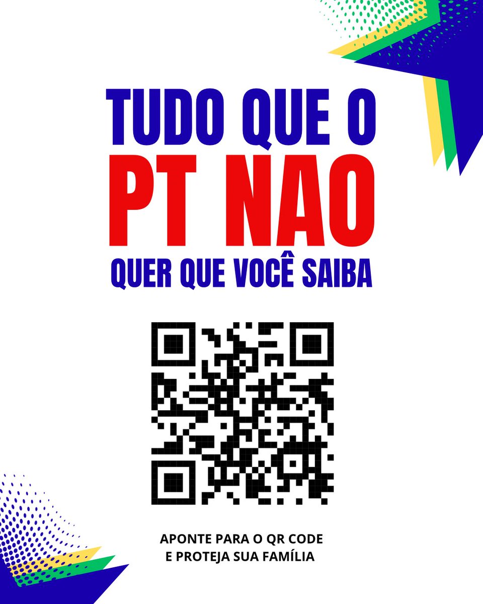 ninisnooze's tweet photo. QR CODE COM OS ESCÂNDALOS DE FLAVIO BOLSONARO!!

IMPRIMAM, COLEM NAS RUAS, COMPARTILHEM

#Eleições2026 #EleNão
#ARMYScomLula
#FandomsComLula
SEGUNDO TURNO É LULA https://t.co/8YsoDWImAb