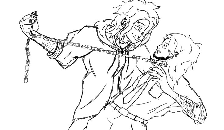 IraOfSHEDTWT's tweet photo. Re draw of csm for blake and tak
#csm
#denji
#makima
#oc
#redraw
#gay
#ship
#kink
#bdsm https://t.co/xmczzdjSoV