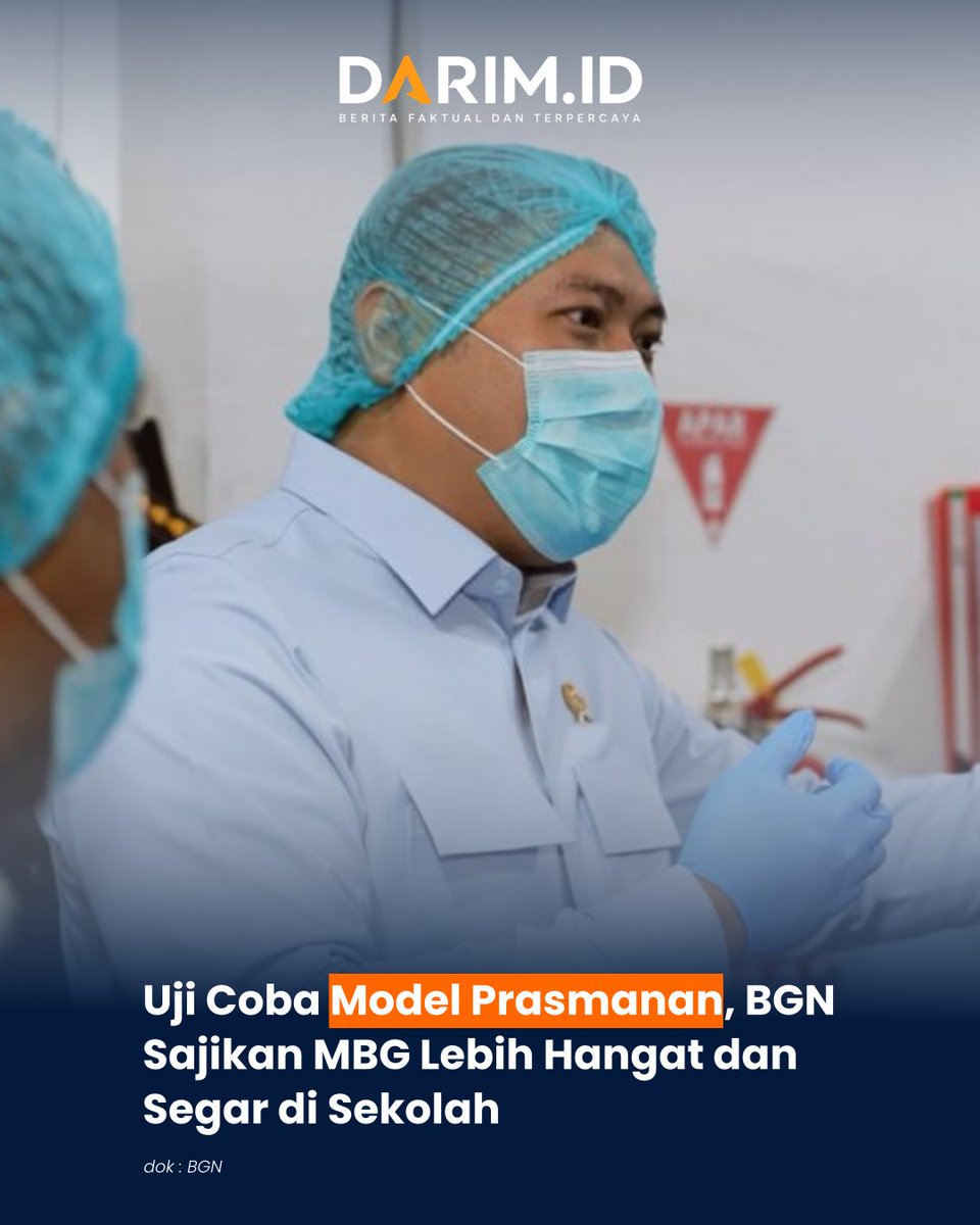 darimbdk's tweet photo. Uji Coba Model Prasmanan, BGN Sajikan MBG Lebih Hangat dan Segar di Sekolah

Baca berita selengkapnya di :
https://t.co/f1ZpmqtQPg

Sumber : Badan Gizi Nasional https://t.co/ufN9JRCQm6