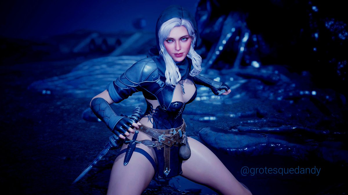 grotesquedandy's tweet photo. Sharen ~ Silent Hunter of the Night 🌙 #TheFirstDescendant #TFD #VirtualPhotography https://t.co/i68lnjTgYj