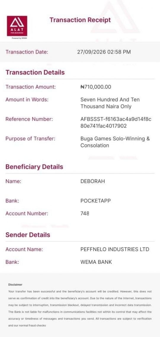 buga4gamez's tweet photo. 3,000 naira to win 700,000 naira is something this winner didn't see coming.

What is holding you back? Visit https://t.co/7DEzYa3V8r

See more evidence on our Telegram channel: https://t.co/wE3INqEhJl https://t.co/cxqsHmTnDK