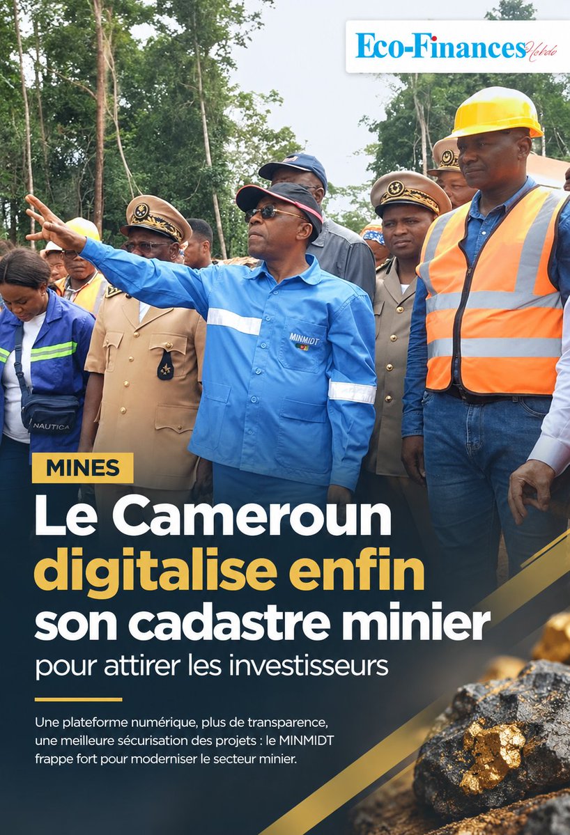 JosephRoland79's tweet photo. Mines : le Cameroun digitalise son cadastre minier. Le MINMIDT met en ligne les données minières pour sécuriser les projets et attirer les investisseurs.
#Cameroun #Mines #Investissement #MINMIDT
À lire sur https://t.co/iJZGmxlwdO https://t.co/SSMiksYdhr