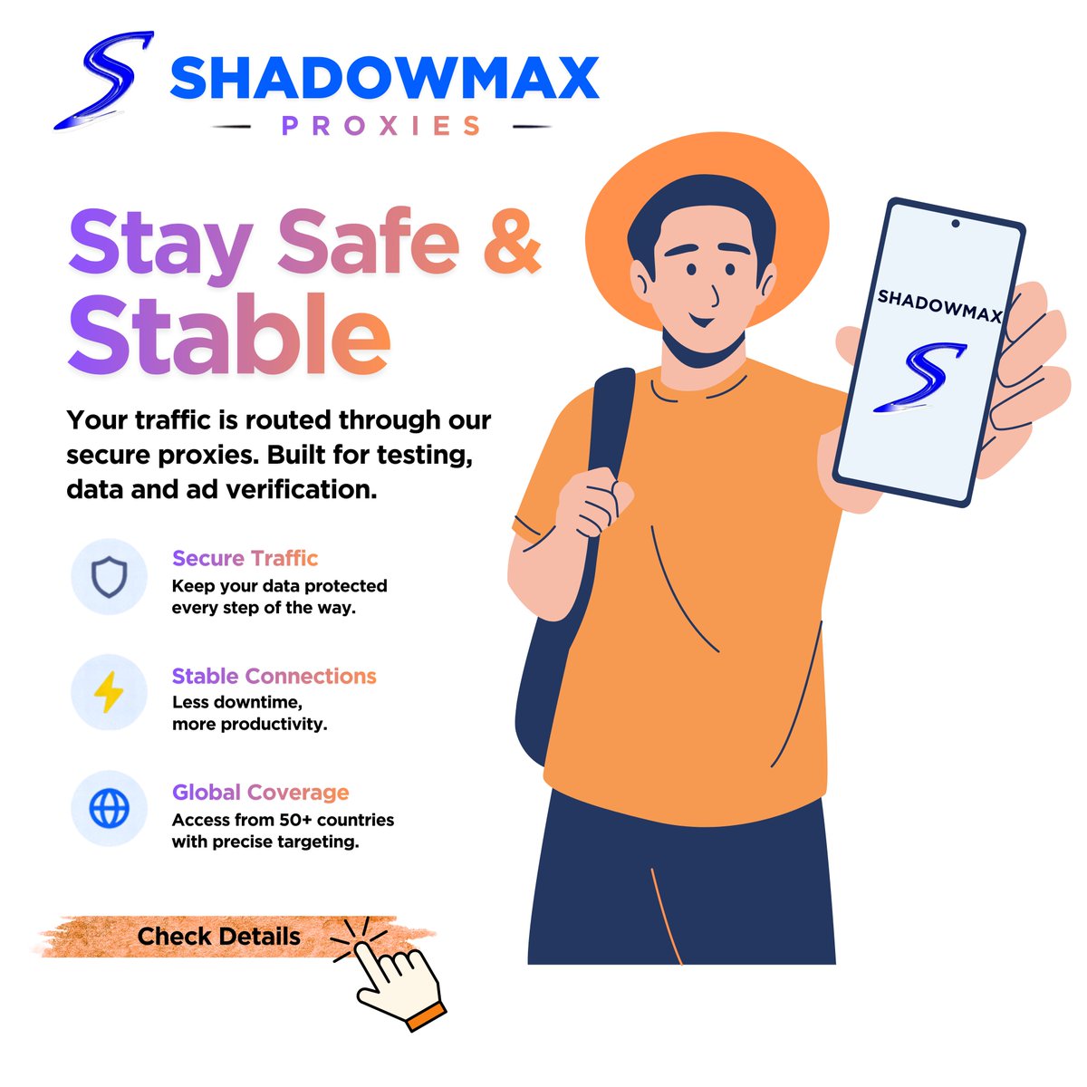 shadowmax_proxy's tweet photo. Stay Safe. Stay Stable. Stay Connected. 🌍⚡
Power your online operations with ShadowMax Proxies — secure traffic, stable connections, and global coverage across 50+ countries. 🚀
Connect smarter. Work without limits. 💙
#ShadowMax #ShadowMaxProxies #Proxies #ProxyService #SecureProxies #ResidentialProxies #DatacenterProxies
