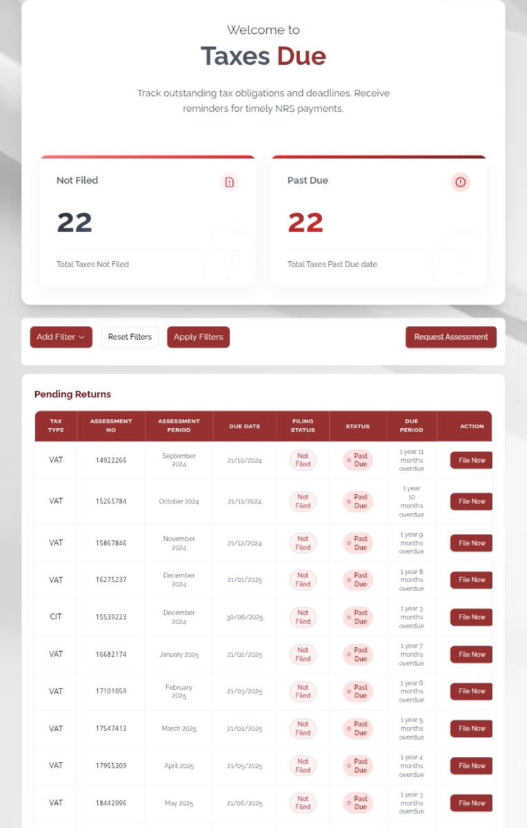 GladHachi's tweet photo. Business owners, if you have not been filing your tax returns on the NRS Rev360 portal, you may be defaulting, and penalties could be accruing.

The longer you wait, the more it may cost you to regularise your tax affairs.
Need help? Send me a DM.
Let’s check and sort it out. https://t.co/Szm1FUGfyZ