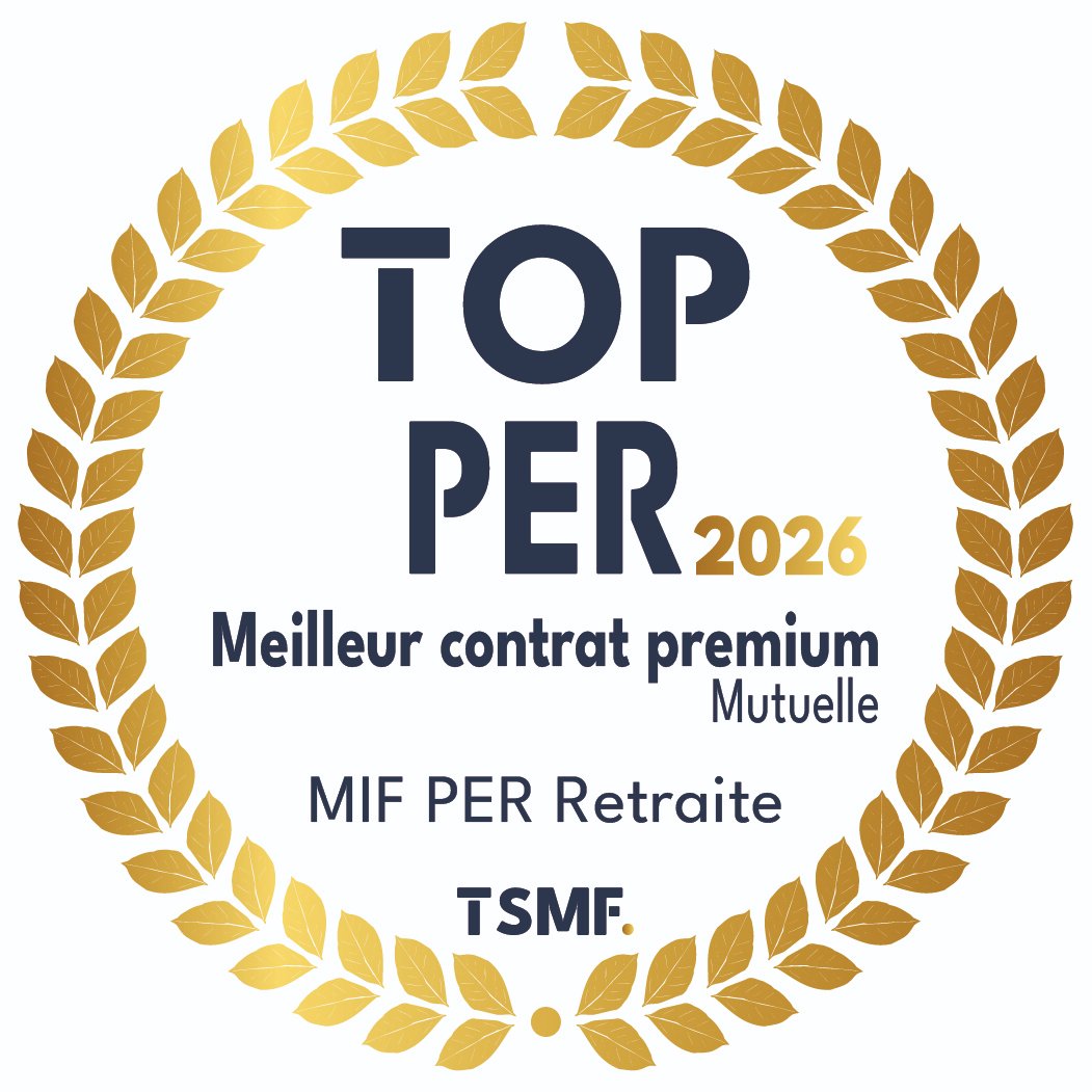TopTSMF's tweet photo. 🏆 Le TOP d'Or #PER2026 Meilleur contrat premium - catégorie Mutuelle - est décerné à MIF PER Retraite de @MIFassur 👉 @toutsur #TopTSMF #placement #epargne https://t.co/094585U4C1