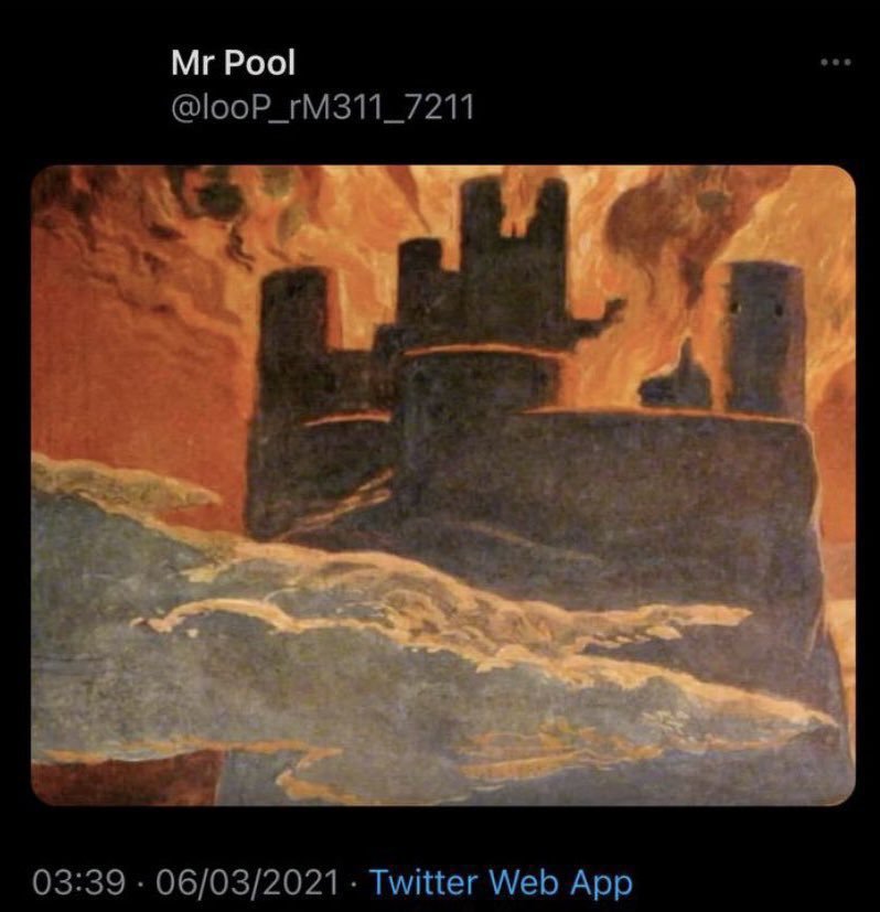 137QX's tweet photo. When the old castle burns down to its ashes, it will be replaced with new $SHx castle. https://t.co/Fhh74V8S7J