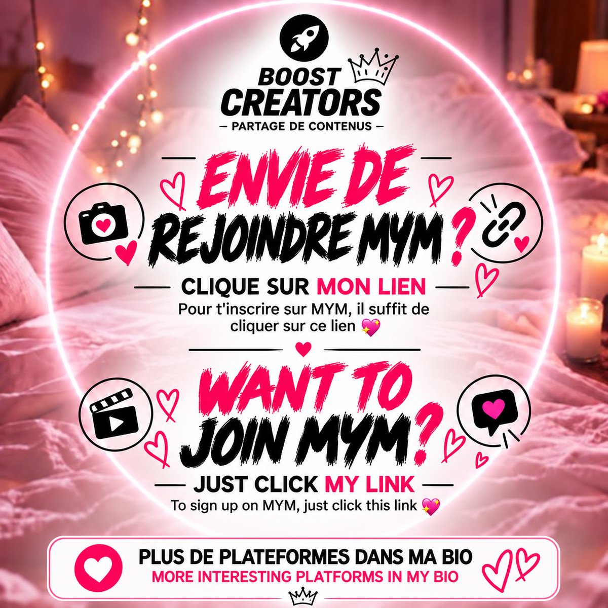 BoostCreators's tweet photo. 🚀 TU VEUX REJOINDRE MYM ?

L’inscription est simple : clique directement ici 
🔗 https://t.co/ohEzfazX23

🇬🇧 WANT TO JOIN MYM?

Just click my MYM here👇
🔗 https://t.co/ohEzfazX23

Pour découvrir d’autres plateformes et booster ta visibilité, lien en bio 👀✨

You can also check the link in my bio to discover other interesting platforms for creators 🚀