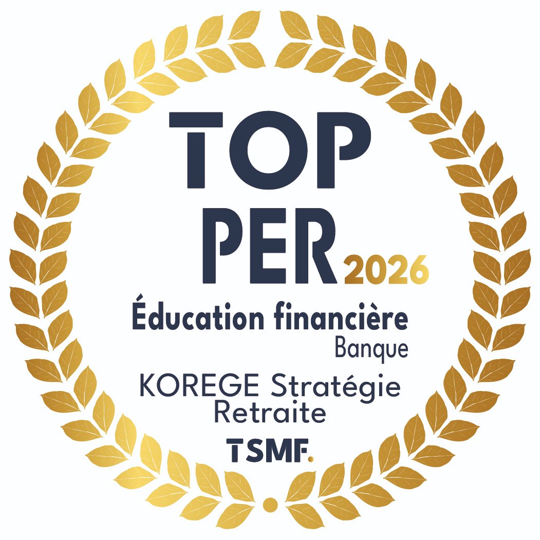 TopTSMF's tweet photo. 🏆 Le TOP d'Or #PER2026 Éducation financière - catégorie Banque - est décerné à KOREGE Stratégie Retraite de @CCF_Banque 👉 @toutsur #TopTSMF #placement #epargne https://t.co/Jdr1WBwCMU