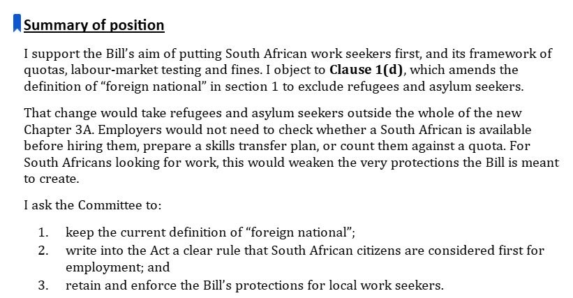 NdinguLucree's tweet photo. @deptoflabour I’ve drafted a letter that we as citizens can use in our submission to the proposed amendment bill. Download and populate the highlighted sections, this will need individuals to give their personal input to strengthen the doc: https://t.co/cHI5Dz208l https://t.co/8IpKblBjU9