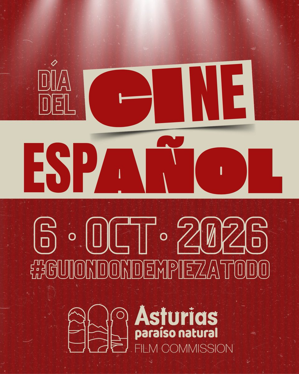 AsturiasFilm's tweet photo. 🔴 #CINEESPAÑOL 👉 Por 6º año consecutivo, se conmemora el #DíaDelCineEspañol, colocando el foco en esta edición en los y las guionistas, esenciales tras de las historias que llegan a nuestras pantallas.
#GuionDondeEmpiezaTodo #ICAA
@CineICAA @culturaAST https://t.co/6r8rH79Jzz