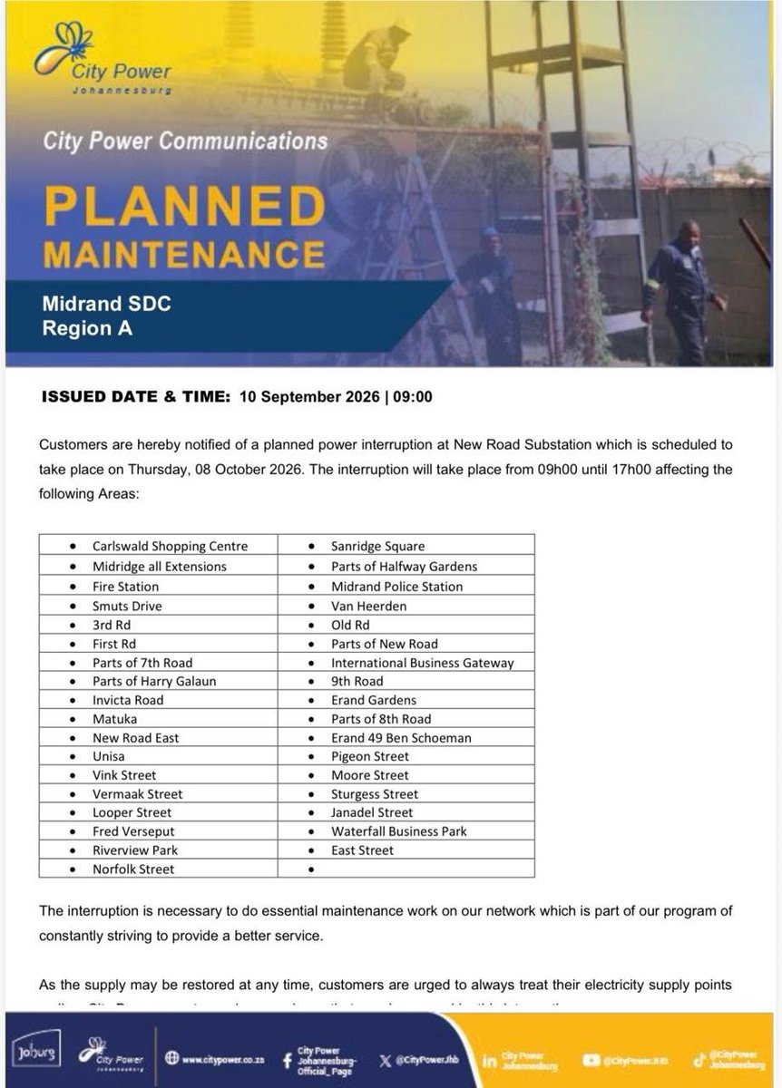 Outage details