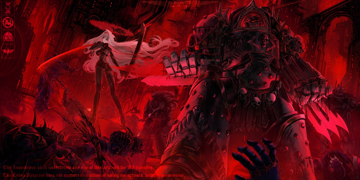 Spiderkider's tweet photo. RT @Ronaldeweeb17: Rose x Tyberos

#NIKKE #ニケ #Warhammer40k https://t.co/IHshJEqIpU