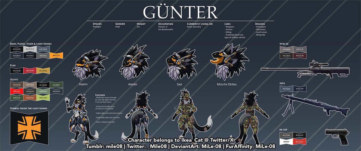 _Mile08's tweet photo. Reference Sheet and Character Design Commission for @user23643264407 ✨
Character belongs to him (/≧▽≦)/✨

[ #Fursona | #Commission | #Protogen | #FurryArt | #ReferenceSheet | #Art | #Anthro | #Primagen ] https://t.co/z7bmRpuf6w