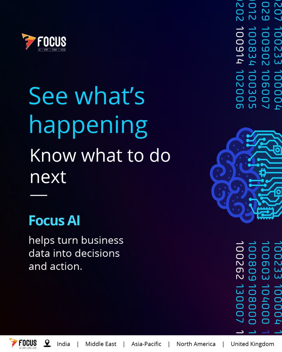 focussoftnet's tweet photo. What happens when Agentic AI meets your ERP? ⚡

Your ERP stops just reporting what happened—and starts helping you act on what’s next.

Discover Focus AI: https://t.co/sKxiSMoPx2 
 
#FocusAI #AgenticAI #ERP #AIforBusiness #BusinessAutomation #software #MakeInIndia #swadeshi #🇮🇳 https://t.co/qbx2XWh25N