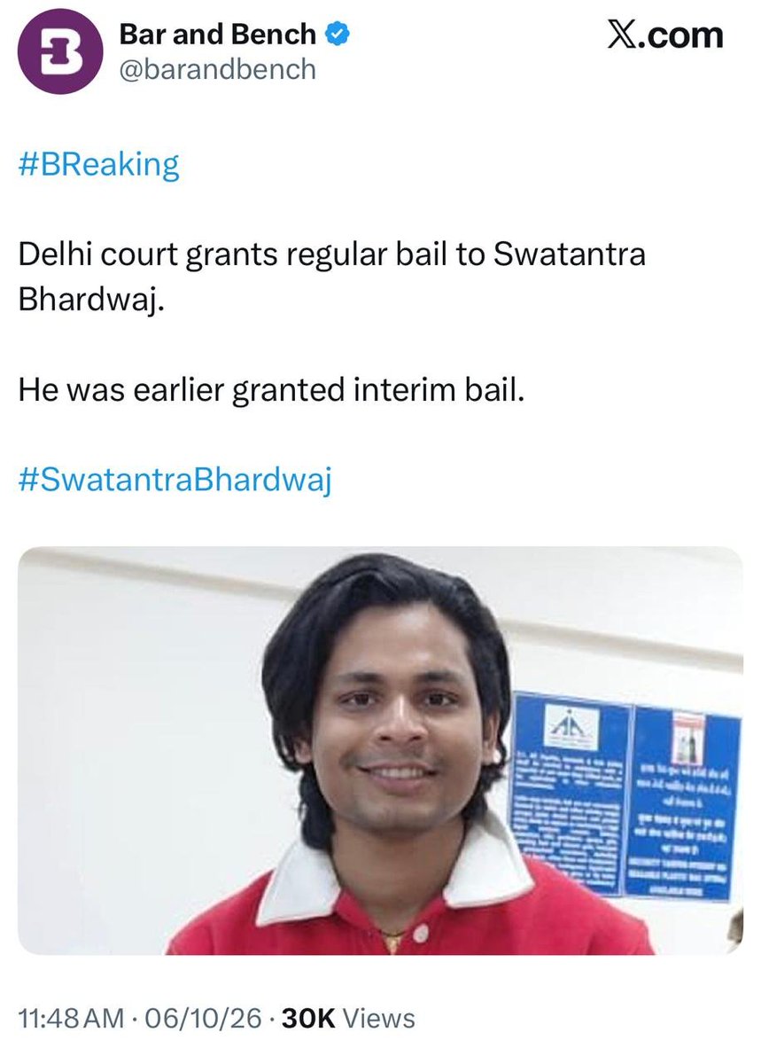 INCKerala's tweet photo. A criminal who on video interview boasted about breaking the head of an old man, is given bail while innocent people are behind bars for several years without a bail or a trial.

In Amrit Kaal, judiciary has become one of the most unjust institutions in this country. https://t.co/aNKBMFqBiZ