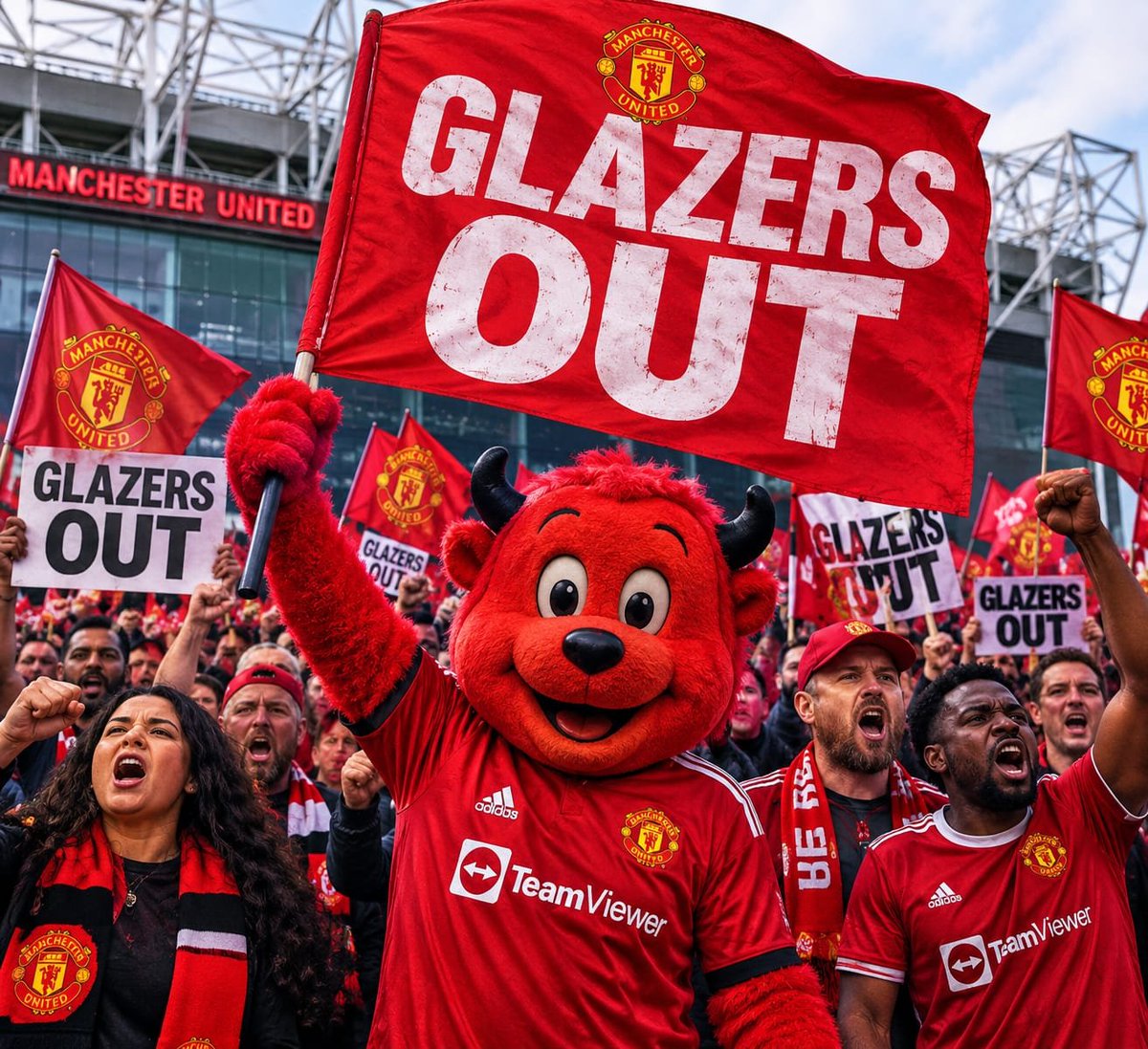Unitedpplus's tweet photo. This is Manchester United. ❤️‍🔥🔴

A club built on history, sacrifice, glory and an obsession with winning. We’ve won the Treble. We’ve conquered England. We’ve lifted the Premier League time and time again. We’ve stood on the biggest stage in Europe and played in back-to-back Champions League finals.

This badge deserves ambition. This club deserves excellence. And these supporters deserve a team that fights for trophies — not excuses.

We didn’t fall in love with Manchester United to accept mediocrity. We didn’t inherit this history just to watch our standards disappear.

How are we supposed to settle for less?

Enough is enough. Our club. Our history. Our standards.

🔴 GLAZERS OUT. 🔴
MANCHESTER UNITED WILL RISE AGAIN. ❤️‍🔥 #Glazersout #boycottmanunited #Glazerssellmanunited #MUFC
