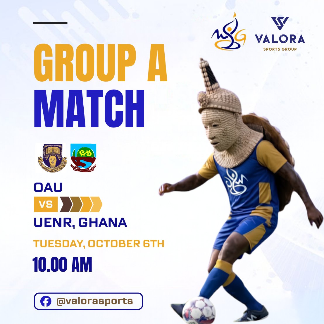 valorasportsgrp's tweet photo. 🇳🇬 NIGERIA 🇳🇬 vs 🇬🇭 GHANA 🇬🇭
The rivalry goes beyond Jollof Rice supremacy — this time, it’s about intercollegiate football supremacy! ⚽🔥

Who takes the bragging rights this time? 👀

📅 Monday, October 5
⏰ 10:00 AM

#waug #FootballTwitter #WAUG2026 https://t.co/WlWfIGUXXC