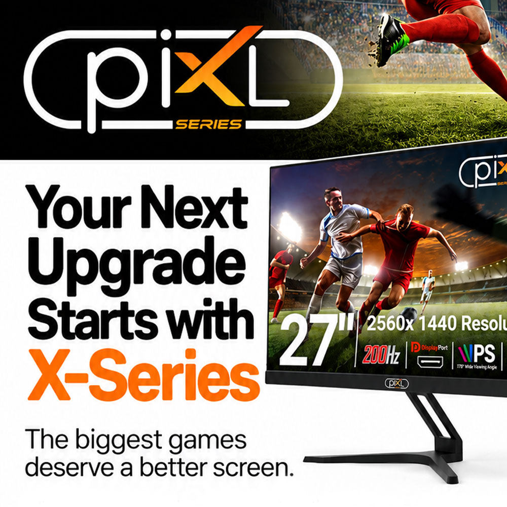 TargetCompUK's tweet photo. With #GTA6 and #ModernWarfare4 on the horizon, now's the perfect time to upgrade your setup with a @pixl_technology X-Series gaming monitor.

Built for immersive gameplay, the X-Series delivers the speed, clarity and performance you need.

https://t.co/gMibkYs5B4 https://t.co/DUJjbS9x4H