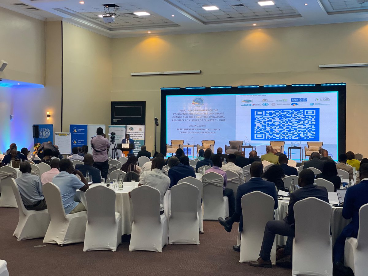 DetraEnergy's tweet photo. 🌍 HAPPENING NOW: Uganda's Parliamentary Forum on Climate Change is inducting MPs on climate change. Mestil Hotel, Kampala. #InductionOfMPs #ClimateAction🤝@UN_Women @UNDPUganda @FAO @UNICEFUganda @UNIDO @GayoUganda @GggiUganda @min_waterUg @ClimateParl @CentenaryBank https://t.co/RHN3pkyGu9