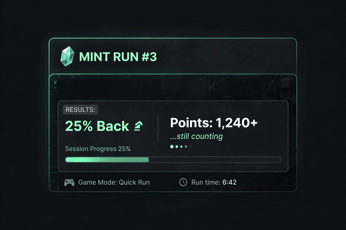 samartasneem23's tweet photo. @PlayOnMint was smooth gameplay actually fun. Did a quick run grabbed 25% back and points still counting. Feels like real progress, not just another click farm. Sticking around for this one.
Must share if real https://t.co/LIqb6zTgGR