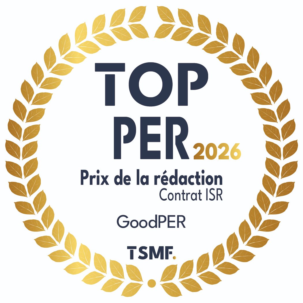TopTSMF's tweet photo. 🏆 Le TOP d'Or #PER2026 Prix de la rédaction - catégorie Meilleur Contrat ISR - est décerné à GoodPER de @GoodvestFR 👉 @toutsur #TopTSMF #placement #epargne https://t.co/bSygpBDgOw