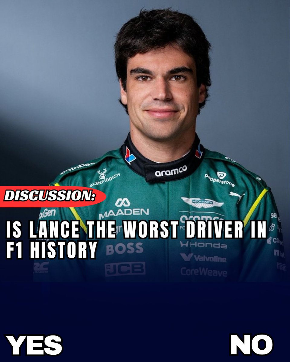 Adeade297789's tweet photo. Lance Stroll has spent nearly a decade competing in Formula 1, yet his career continues to divide fans, with some now questioning whether he deserves to be labelled the worst driver ever to compete in the sport.

The criticism is understandable. Stroll has made more than 200 Grand Prix starts without securing a race victory, recording just three career podiums and one pole position. His 2026 campaign has been particularly difficult, with zero points after 14 Grands Prix and nine DNFs according to F1’s current statistics. He has also been outscored by every full-season teammate he has had at Racing Point and Aston Martin, including Sergio Perez, Sebastian Vettel and Fernando Alonso.

However, writing Stroll off as the worst driver in F1 history ignores some of the strongest moments of his career. He claimed a surprise podium in Azerbaijan as a rookie in 2017 and qualified on the front row at Monza later that season. In 2020, he secured his first career pole position and added two more podium finishes.

Stroll has also accumulated 325 career points across more than 200 Grand Prix starts, making his career difficult to compare with drivers who competed in only a handful of races.

His career may have fallen short of expectations, but does that really make him the worst driver Formula 1 has ever seen?

SO… IS LANCE STROLL REALLY THE WORST DRIVER IN F1 HISTORY?

#F1