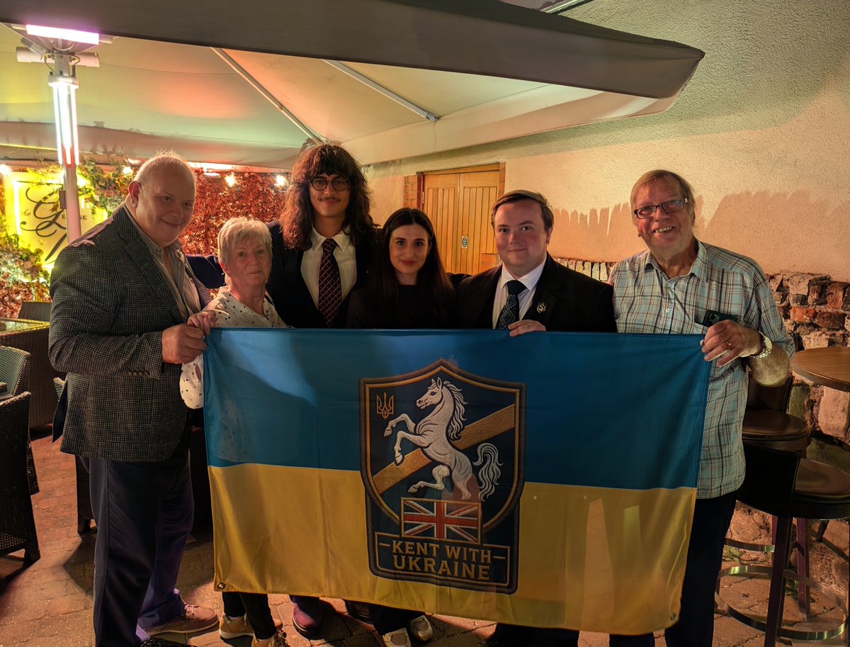 MeadeJordan's tweet photo. Not every day do you find yourself in a medieval crypt in Kent, interviewing one of the defining voices of Ukraine. 

It was truly a privilege to have you with us #SadSvit - An unforgettable evening raising funds for the Armed Forces of Ukraine 🇺🇦

 #UkrainianMusic @UkrEmbLondon https://t.co/7N7BsSR9W7