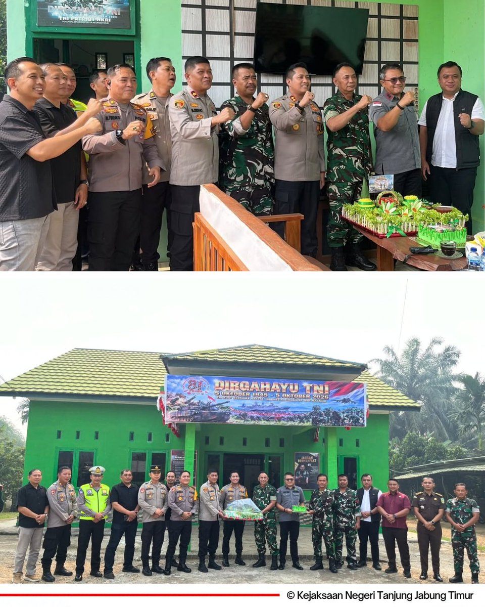 KejariTanjabTim's tweet photo. Kepala Kejaksaan Negeri Tanjung Jabung Timur Anto Widi Nugroho, S.H., M.H. beserta jajaran mengucapkan Selamat Hari Ulang Tahun ke-81 Tentara Nasional Indonesia, 05 Oktober 2026. “TNI Modern Bersama Rakyat, Siap Mengawal Indonesia Maju.” https://t.co/uBa9JFhBlQ