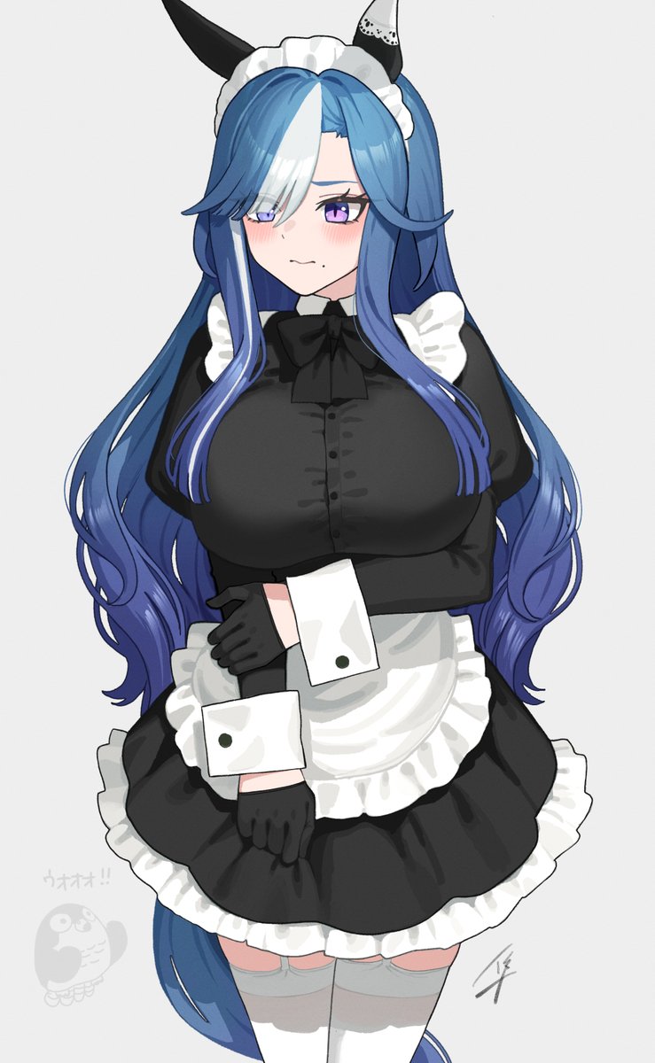 vert_320's tweet photo. ロングヘアアルヴさん…メイド服も着て…💙 https://t.co/4HlHxyEY3g