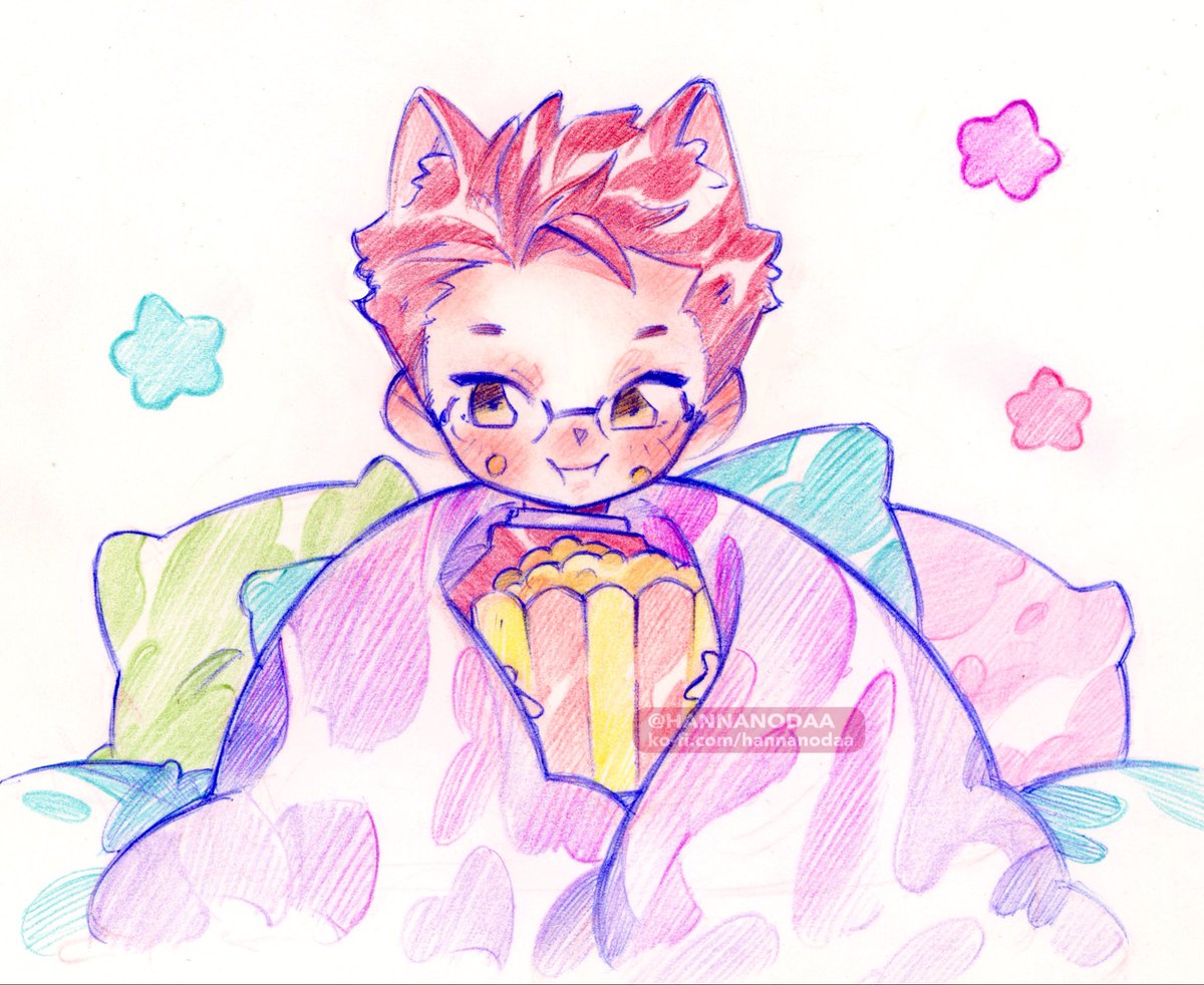 hannanodaa's tweet photo. Day 5 - Movie Night
He made extra popcorn and got a giant blanket 😤💖
#valktober #lads #valko https://t.co/XjFVuujXn5