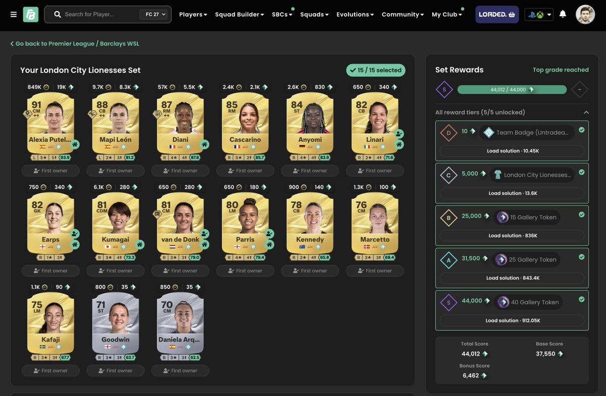FUTBIN's tweet photo. 🚨 MEGA GALLERY TOKENS THREAD - 863 TOKENS WITHOUT FIRST OWNER 🚨

Cheapest Solutions for every single club that gives out Gallery Tokens! 👇

🏴󠁧󠁢󠁥󠁮󠁧󠁿 Birmingham City (S-Tier/25 Tokens)
🏴󠁧󠁢󠁥󠁮󠁧󠁿 Hull City - (S-Tier/38 Tokens)
🏴󠁧󠁢󠁥󠁮󠁧󠁿 London City Lionesses (S-Tier/80 Tokens)
🇪🇸 Tenerife (S-Tier/28 Tokens)