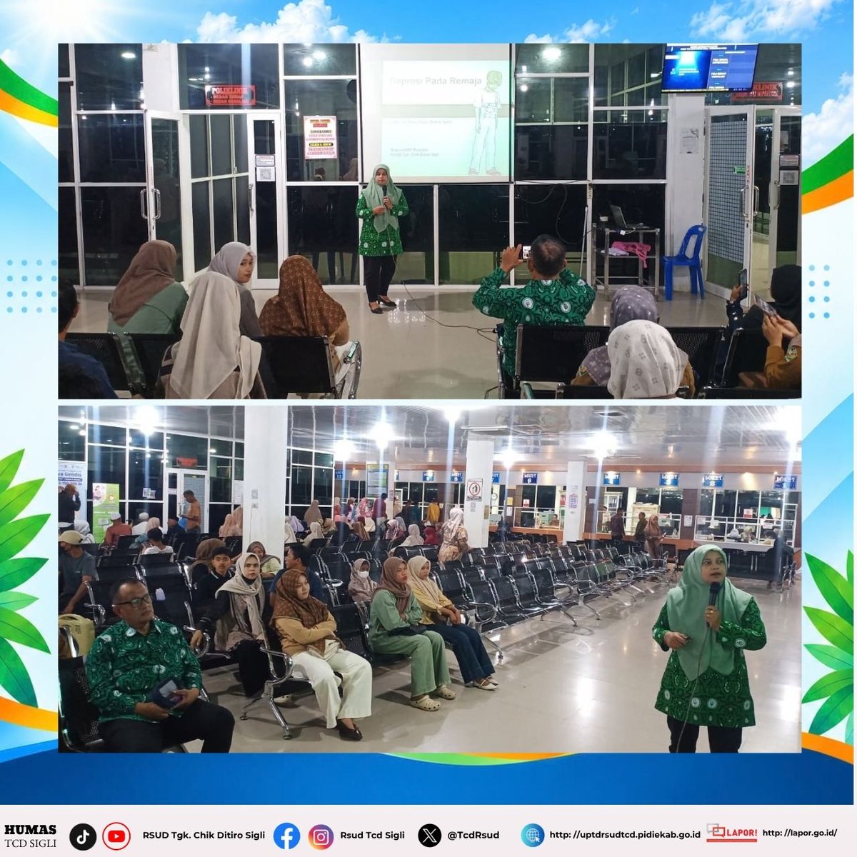 TcdRsud's tweet photo. Hari Kesehatan Jiwa sedunia Tahun 2026
World mental Health day
Ketahanan Jiwa, Kunci Indonesia Sehat
Dengan Topik 1. Gangguan Jiwa dan Tatalaksanaya. 2. Depresi pada Remaja
Pemateri 1 dr, Khairiadi, Sp.KJ
Pemateri 2 dr ErlinaYulia, M.Ked, Sp.KJ https://t.co/t5MvaxPvpe
